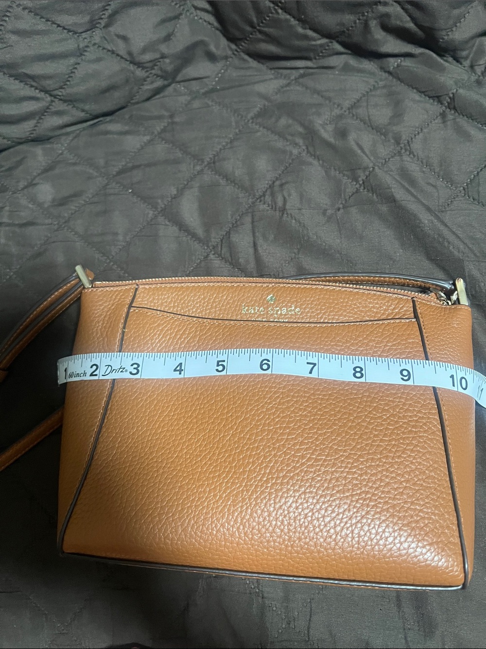 kate spade Pebbled Leather Crossbody Bag - Camel - Picture 6 of 10